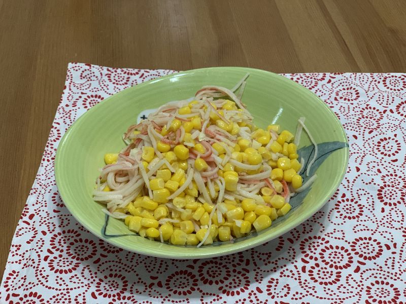 玉米炒蟹味棒