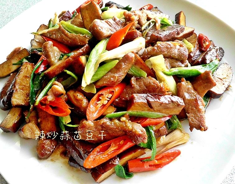 辣炒蒜苗豆干