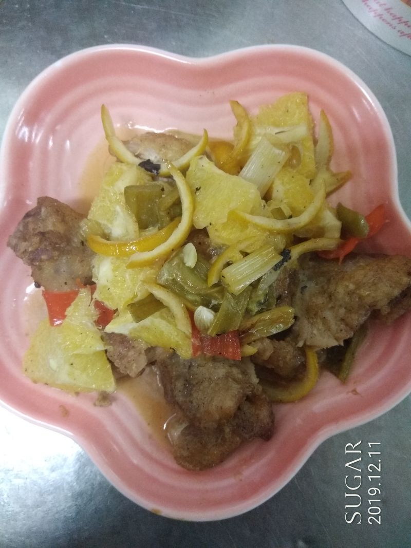 香橙燒雞腿