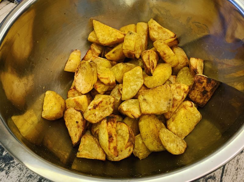 [米菈的食譜]氣炸椒鹽地瓜塊
