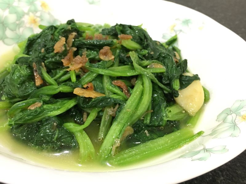 櫻花蝦醬炒菠菜
