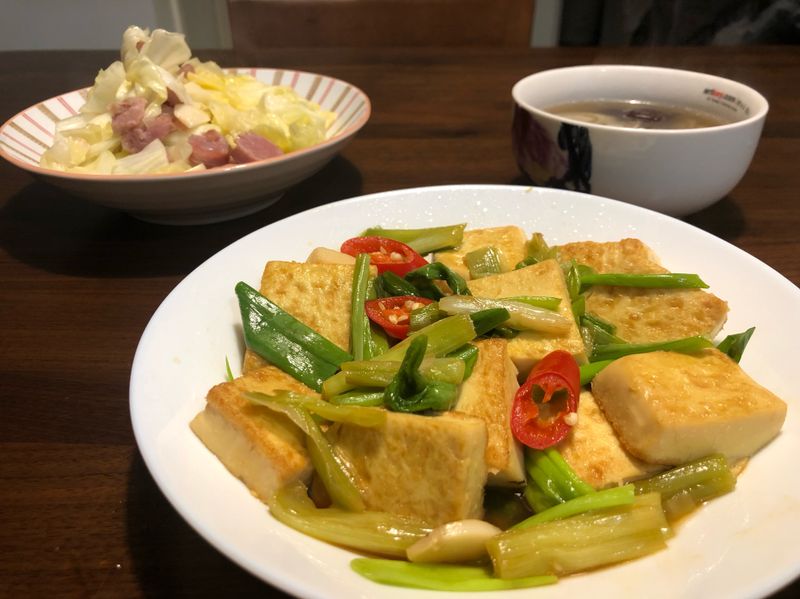 三星蔥燒豆腐