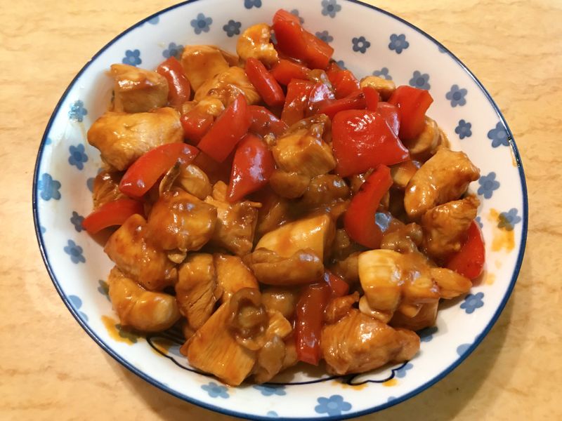 。糖醋雞丁。