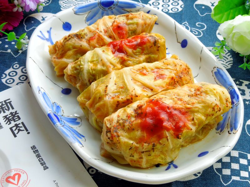 茄汁高麗菜捲/新豬肉