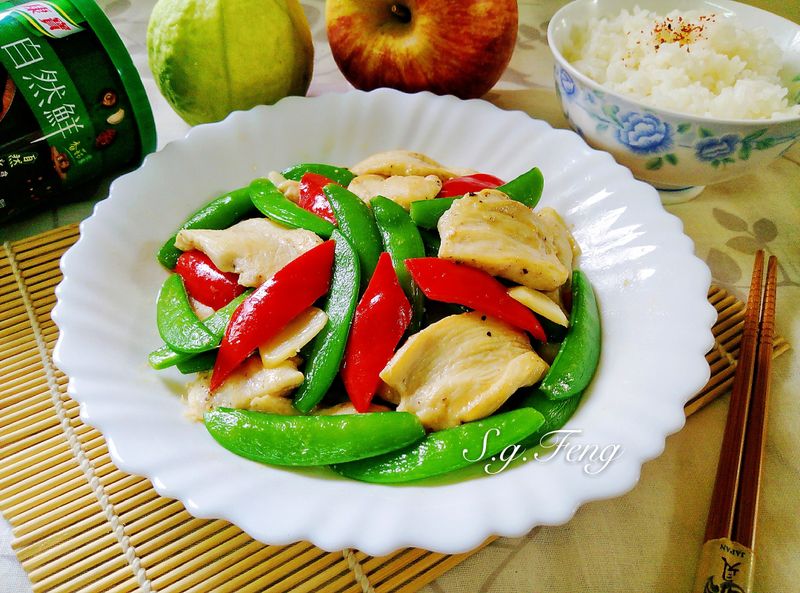 雞肉片炒甜豆