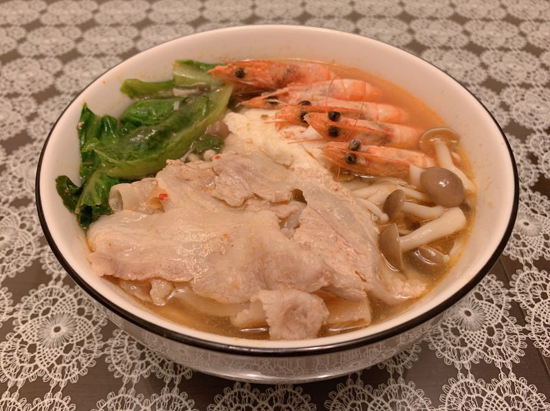鮮蝦泡菜豬肉鍋