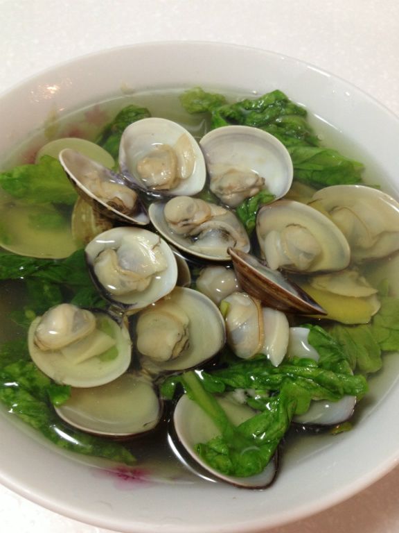 【湯品料理】蛤蜊薑絲茼萵湯