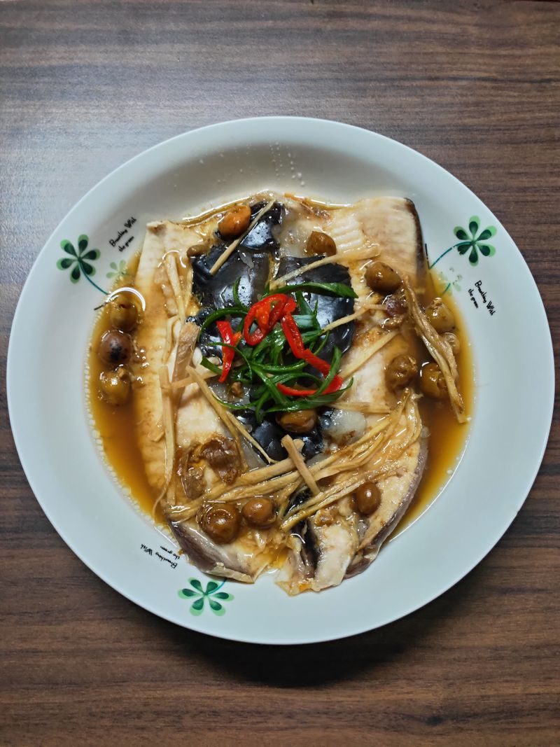 破布子蒸魚肚