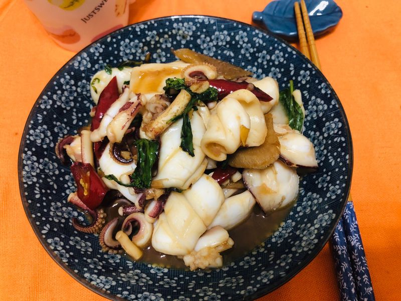 三杯透抽/10分鐘料理/家常菜/快炒