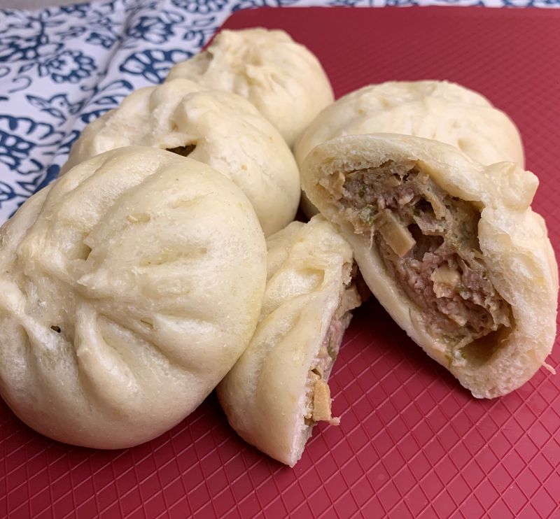 豆渣豬肉筍包