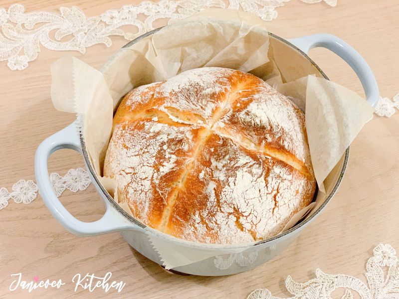 烘焙麵包🥯牛奶歐式麵包(鑄鐵鍋版)