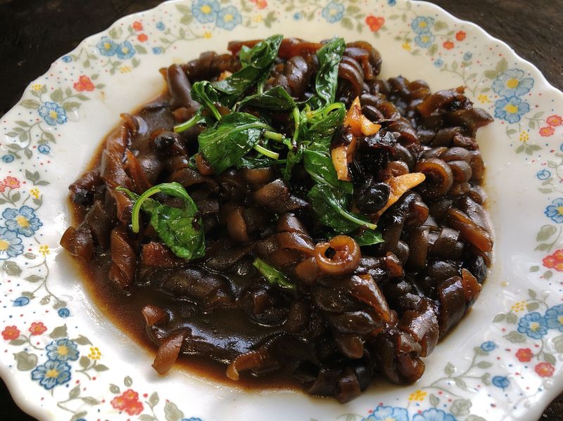 好吃便當菜:豆鼓炒海茸、豆鼓炒捲捲海帶