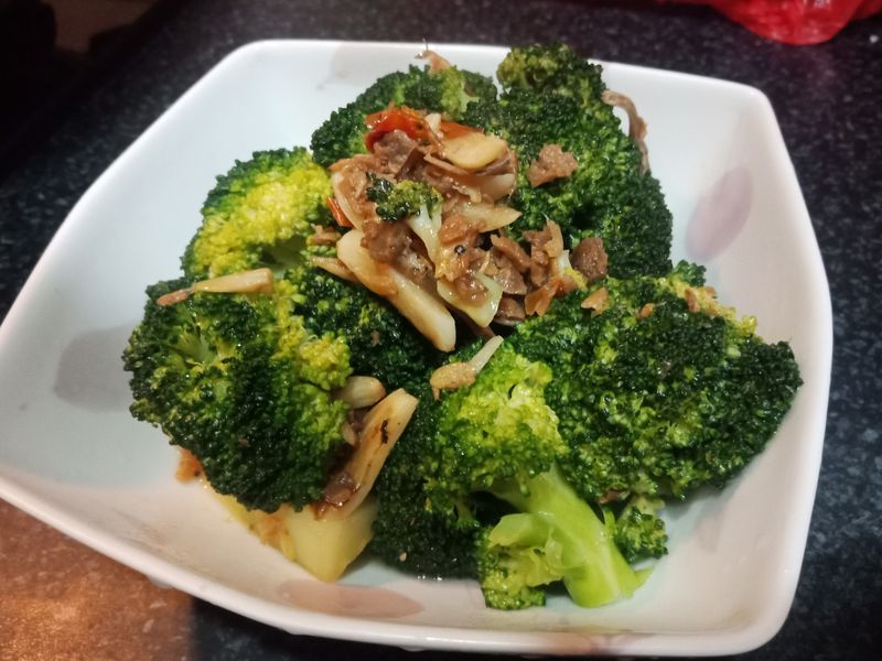 【緊張的】干貝XO醬蒜香綠花椰菜
