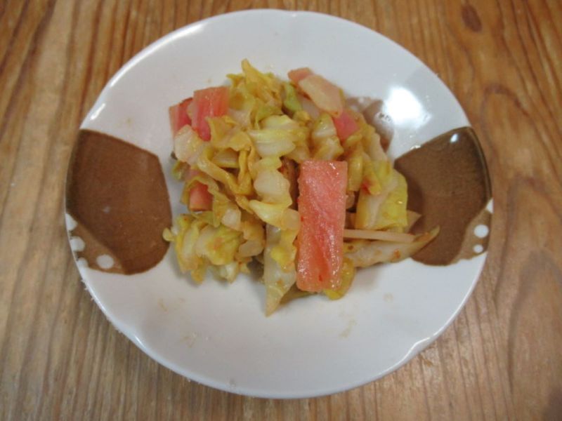 自製豆瓣醬高麗菜