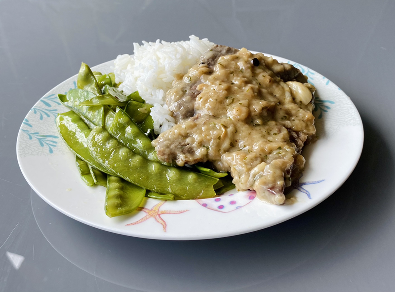 蒜燒牛排
