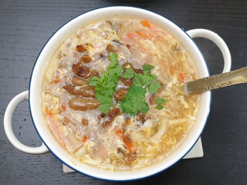 新肉絲酸辣湯