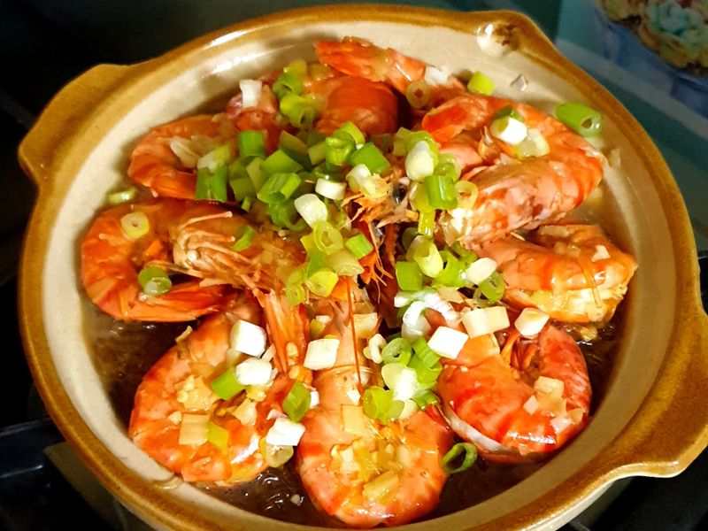 鮮蝦粉絲煲