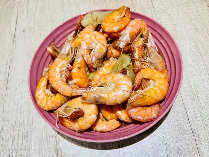 清蒸枸杞薑蝦