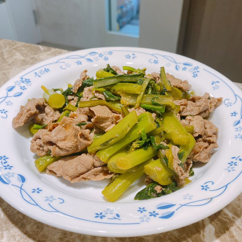甜菜心炒牛肉