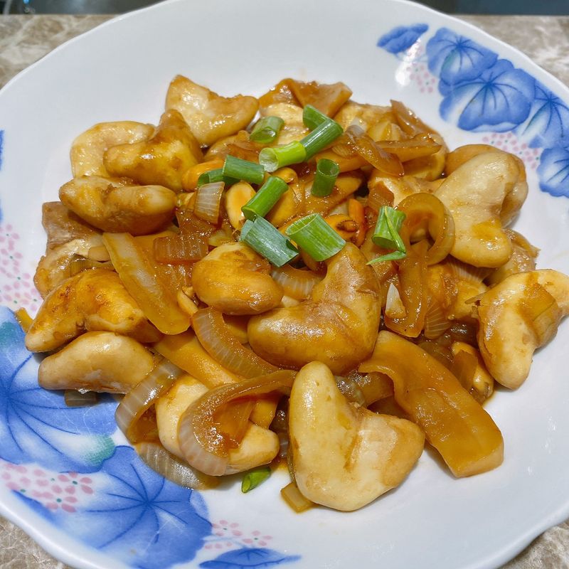 蔥燒菱角