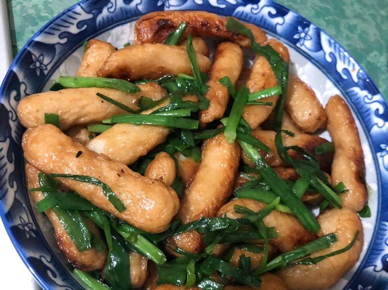 韭菜炒甜不辣