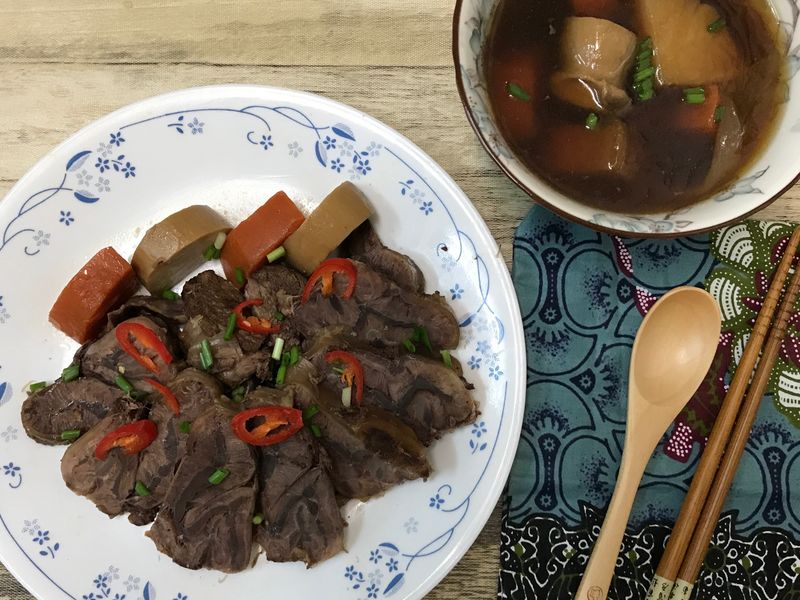 私房配方-滷牛腱,三菜一湯