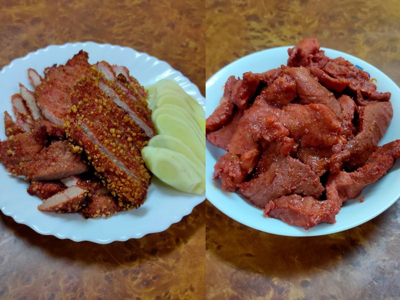 紅糟肉 (蒸的或炸的都好吃)