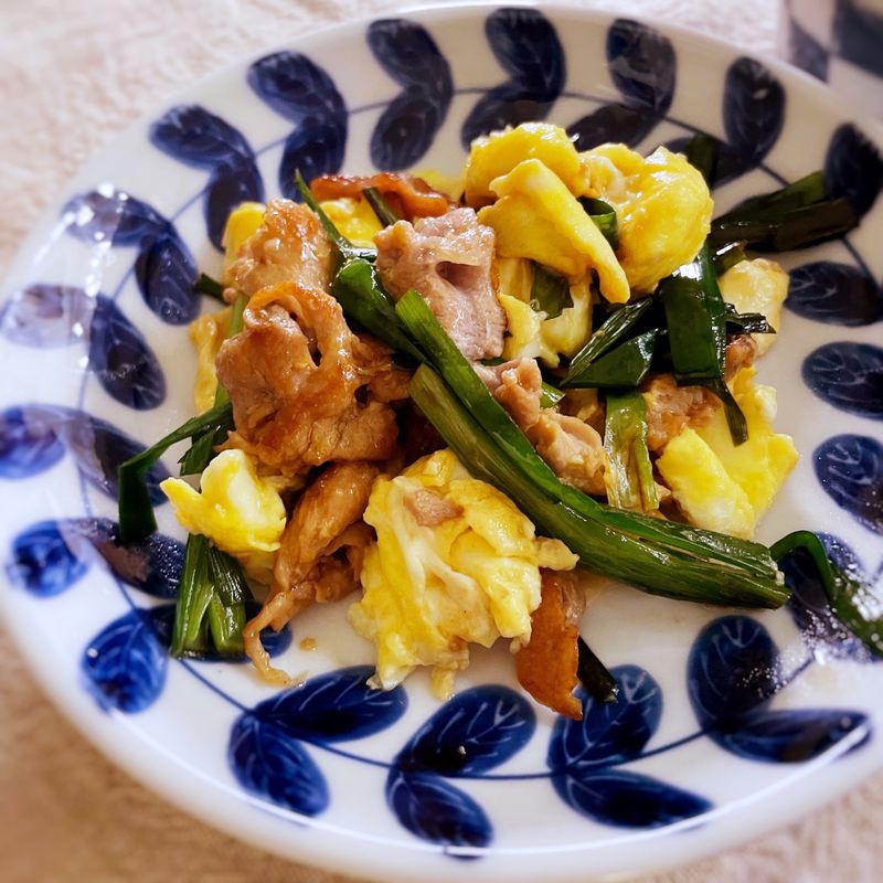 韭菜蛋炒肉片