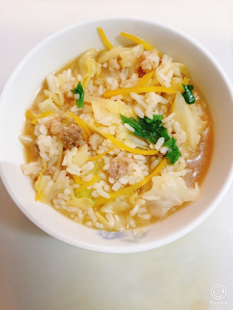 高麗菜瘦肉粥