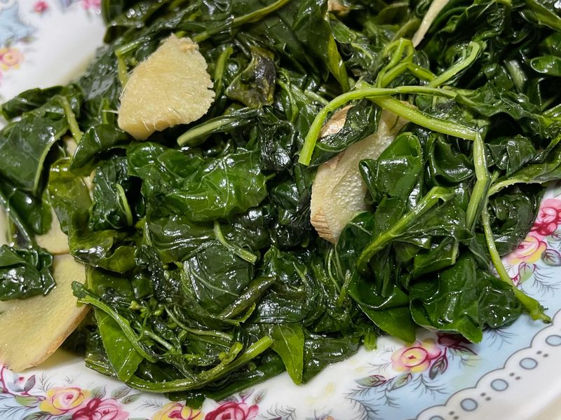 麻油炒黑豬仔菜
