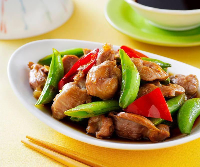 【龜甲萬樂享醍醐味】甜豆炒雞胗