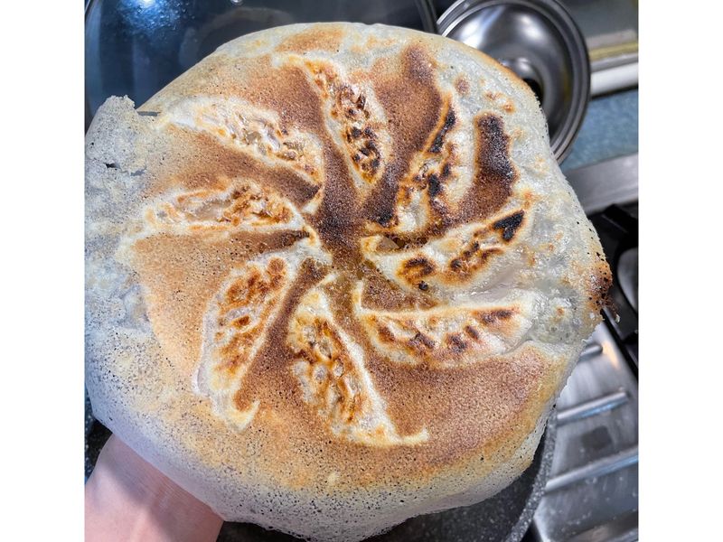 超簡單少油冰花煎餃