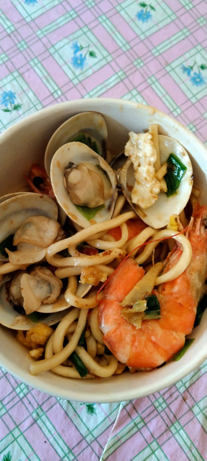 豆豉蛤蠣炒麵