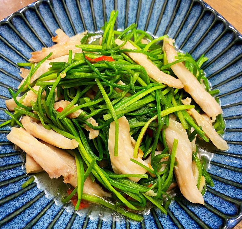 松阪豬炒水蓮