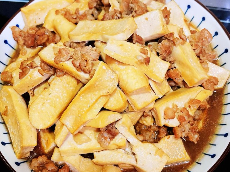 豆乾炒肉末