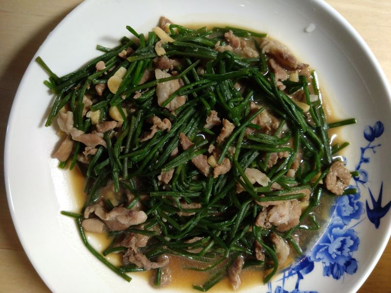 水蓮炒肉絲