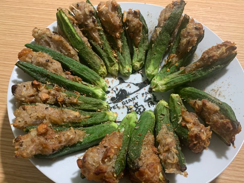 秋葵鑲肉條（氣炸鍋版）