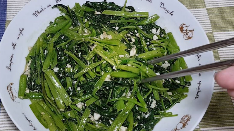 金沙燴空心菜