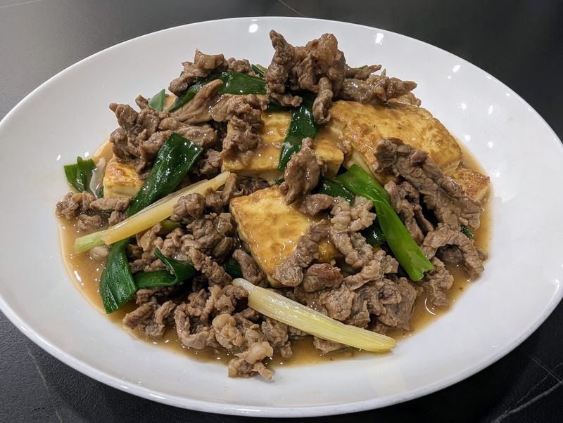 肉絲燴蛋豆腐