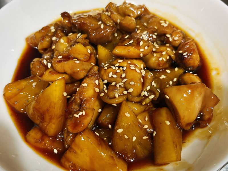 鳳梨燒雞腿