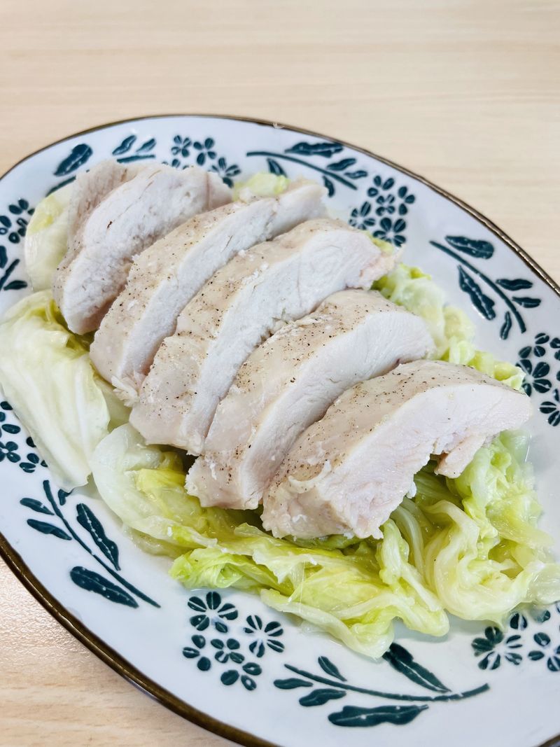 簡單蒸雞肉火腿｜過熱水蒸氣烤箱微波爐