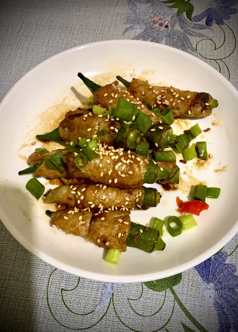 照燒秋葵捲