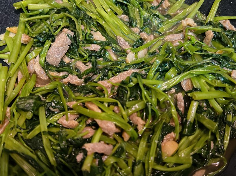 空心菜炒肉絲