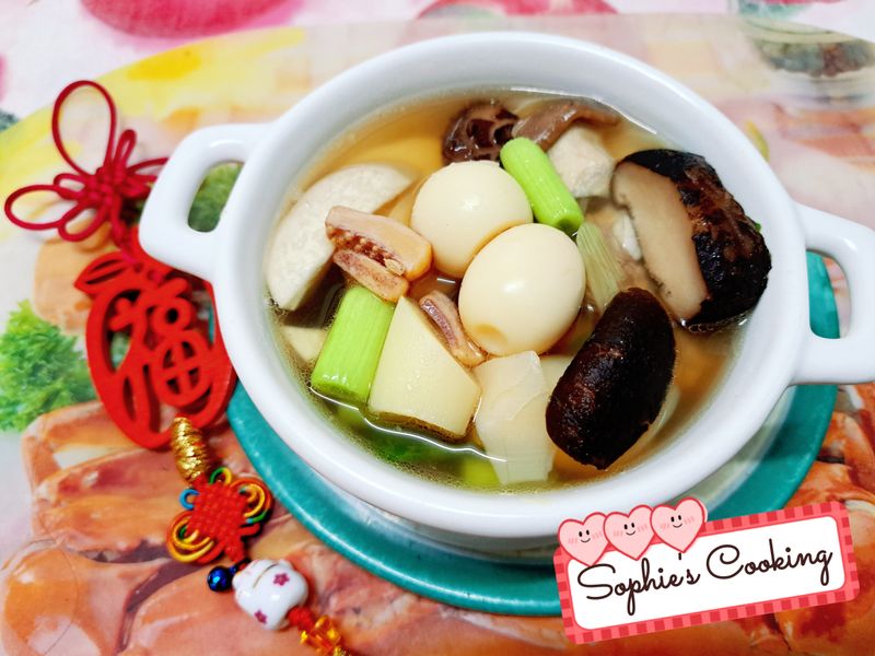 節節高升|冬筍魷魚蒜湯|
