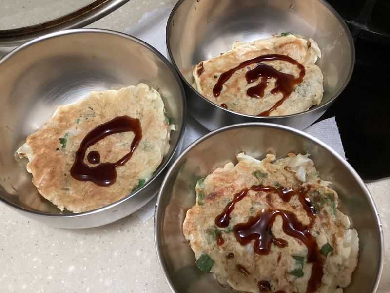 蘋果櫻花蝦煎餅(華盛頓翠玉蘋果)
