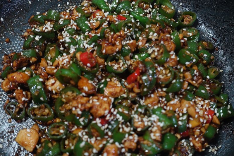 鹹蛋炒糯米椒