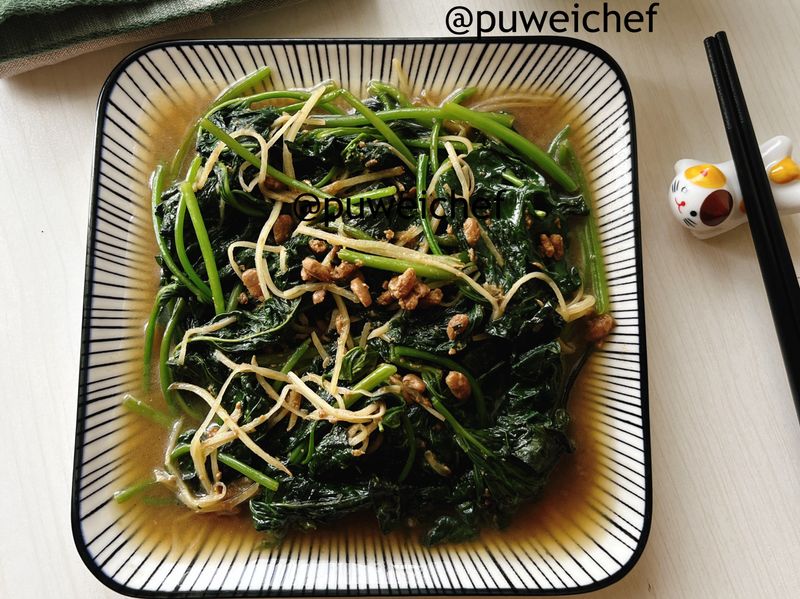 豆醬蕃薯葉
