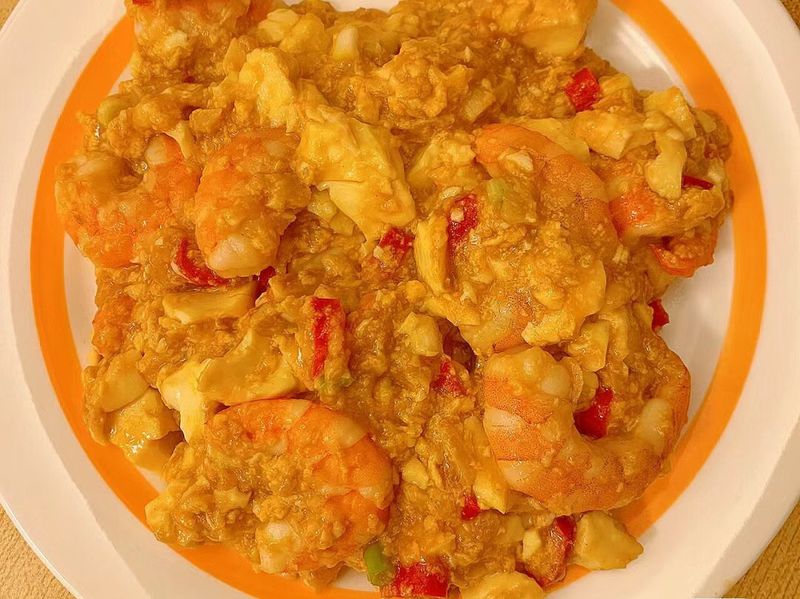 減脂餐*雞蛋蝦仁抱豆腐