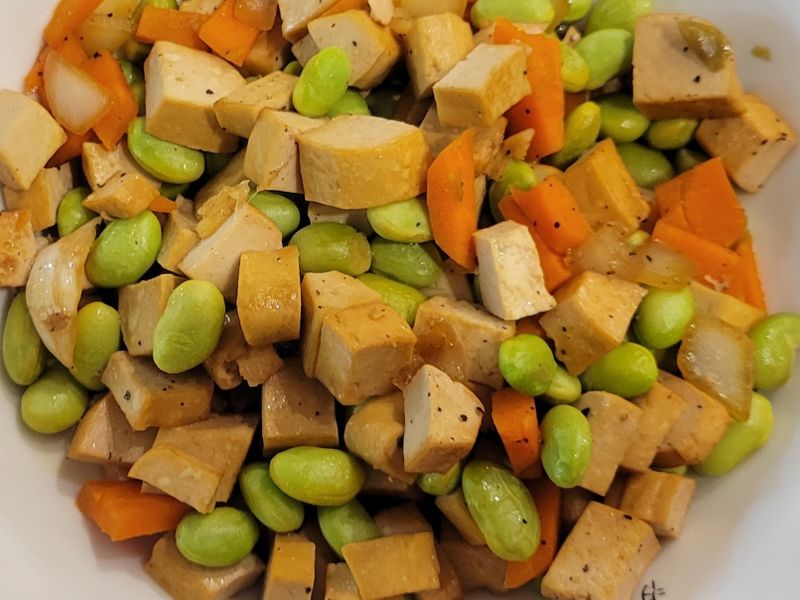 毛豆炒豆乾丁