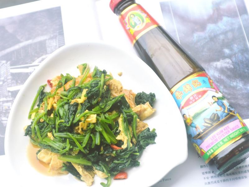 蠔油菠菜腐皮(自製腐皮)